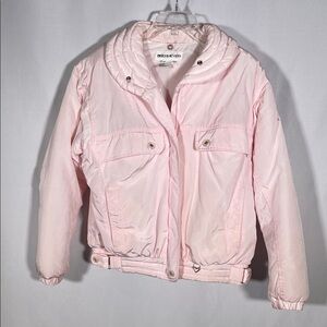 OBERMEYER WOMENS ALANA PINK ZIP UP SKI PUFFER JACKET 12